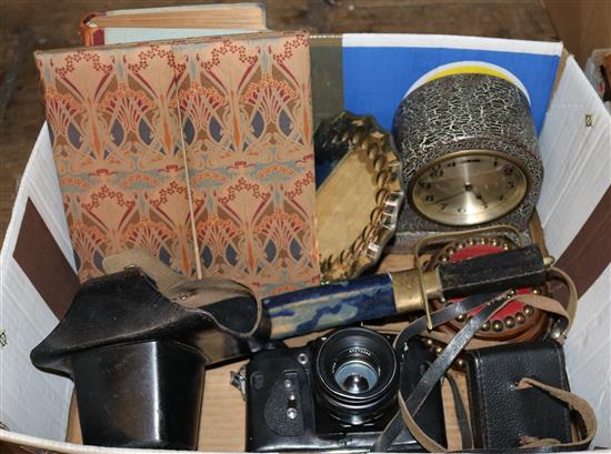 Liberty polo holder & old book on German art & mixed items